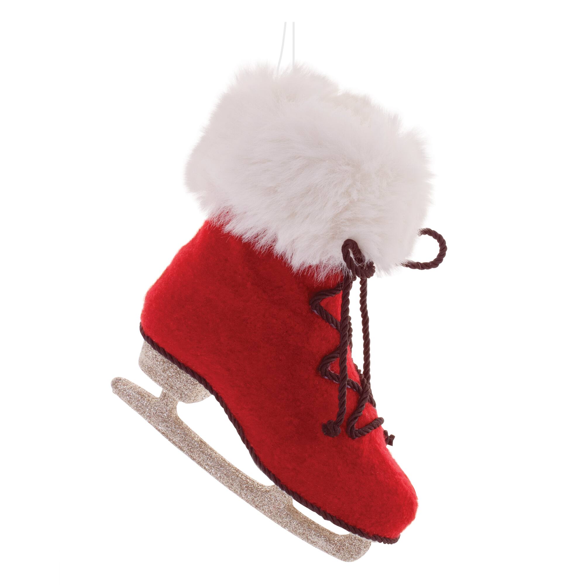 7.25" Fluffy Ice Skate Ornaments, 6ct.